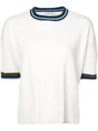 Proenza Schouler S/s Knit Top-lightweight Rib - White