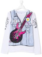 Stella Mccartney Kids Teen Rockstar Print Top - White