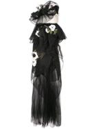 Marchesa Floral-appliquéd Ruffled Gown - Black