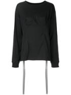 Facetasm Slit Back Bustier Sweatshirt - Black