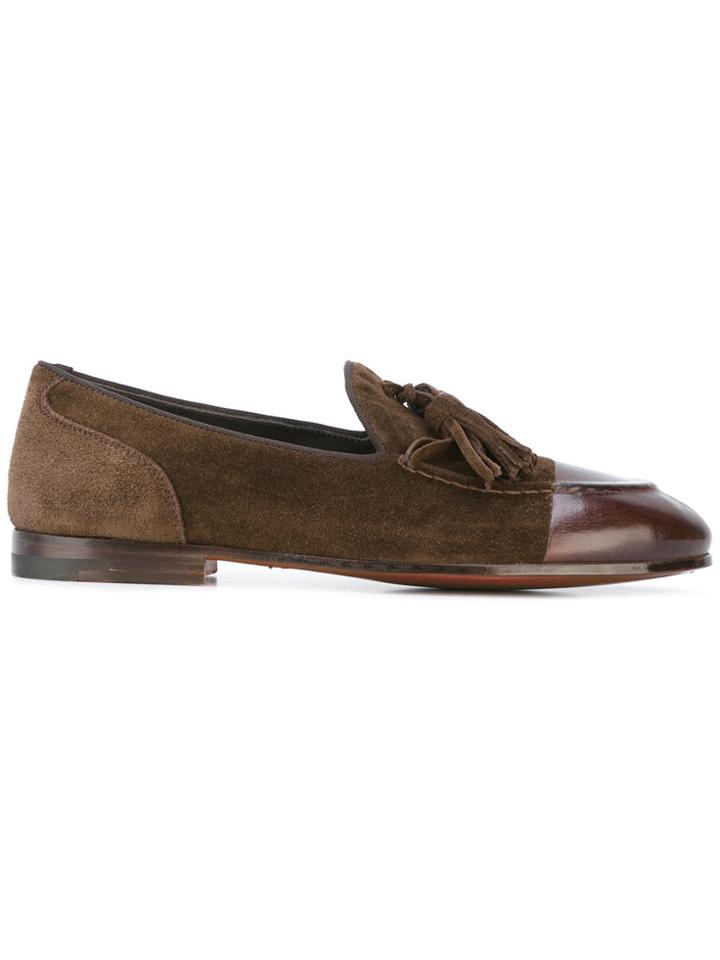 Alberto Fasciani Tasseled Loafers - Brown