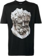 Neil Barrett Statue Print T-shirt, Men's, Size: L, Black, Cotton