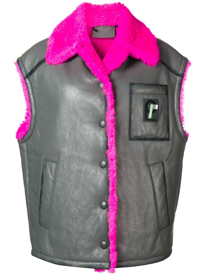 Prada Oversized Gilet - Grey