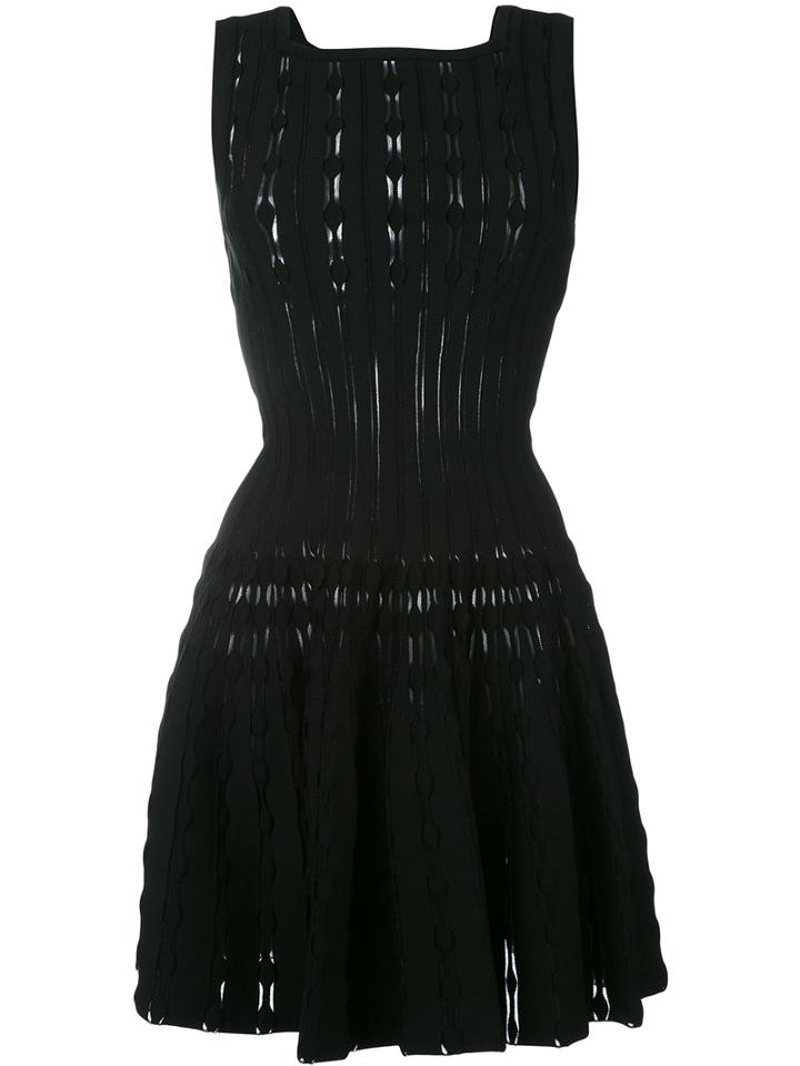 Alaïa Flared Mini Dress, Size: 36, Black, Polyester/viscose/polyamide/spandex/elastane