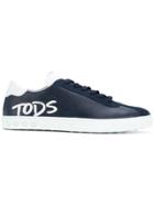 Tod's Logo-appliqué Lace-up Sneakers - Blue