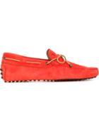 Tod S Gommino Loafers, Men's, Size: 10.5, Red, Calf Leather/leather