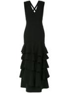 Olympiah Ruffled Gown - Black