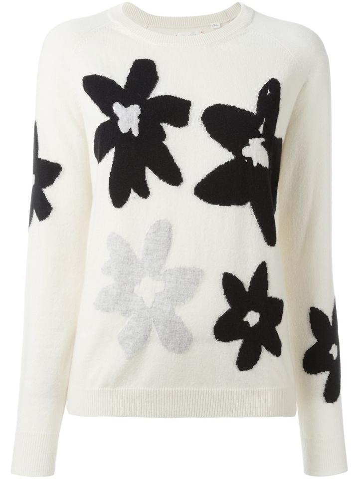 Chinti And Parker Floral Intarsia Jumper, Women's, Size: Medium, Nude/neutrals, Cashmere