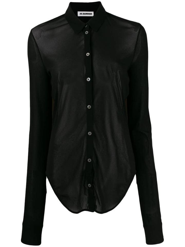 Jil Sander Sheer Slim Fit Shirt - Black