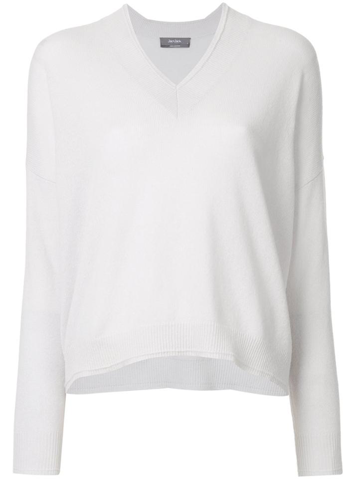 Jac+ Jack V-neck Jumper - Grey