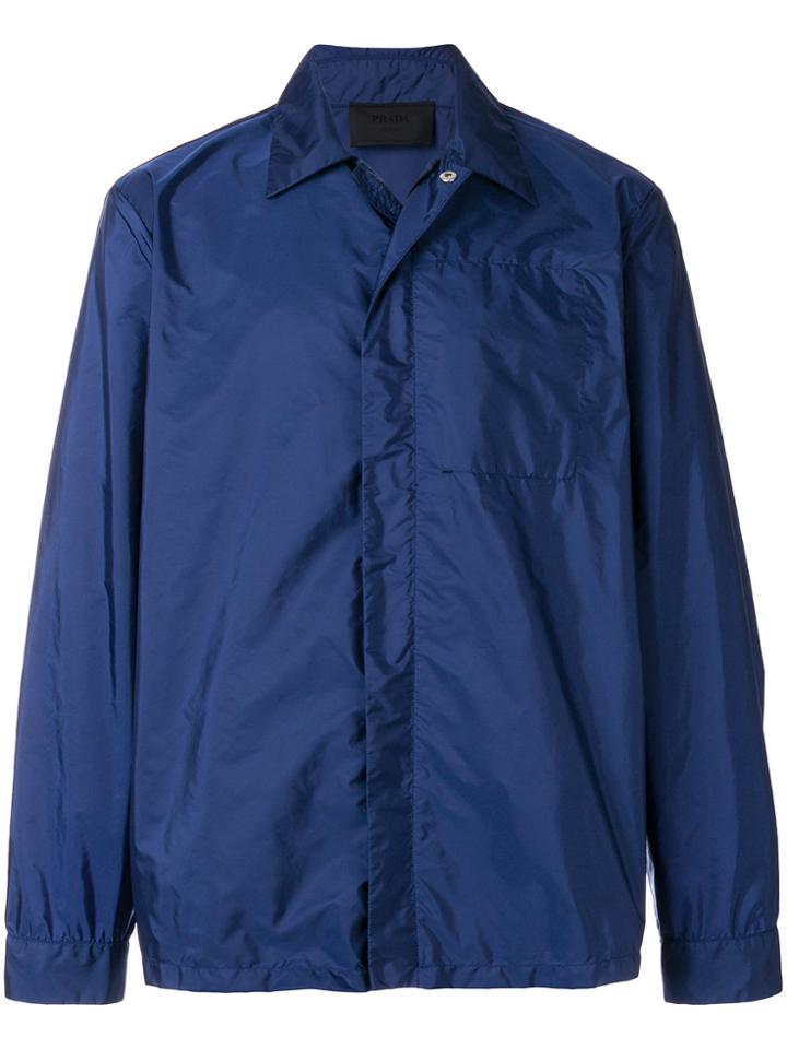 Prada Front Zip Lightweight Jacket - Blue