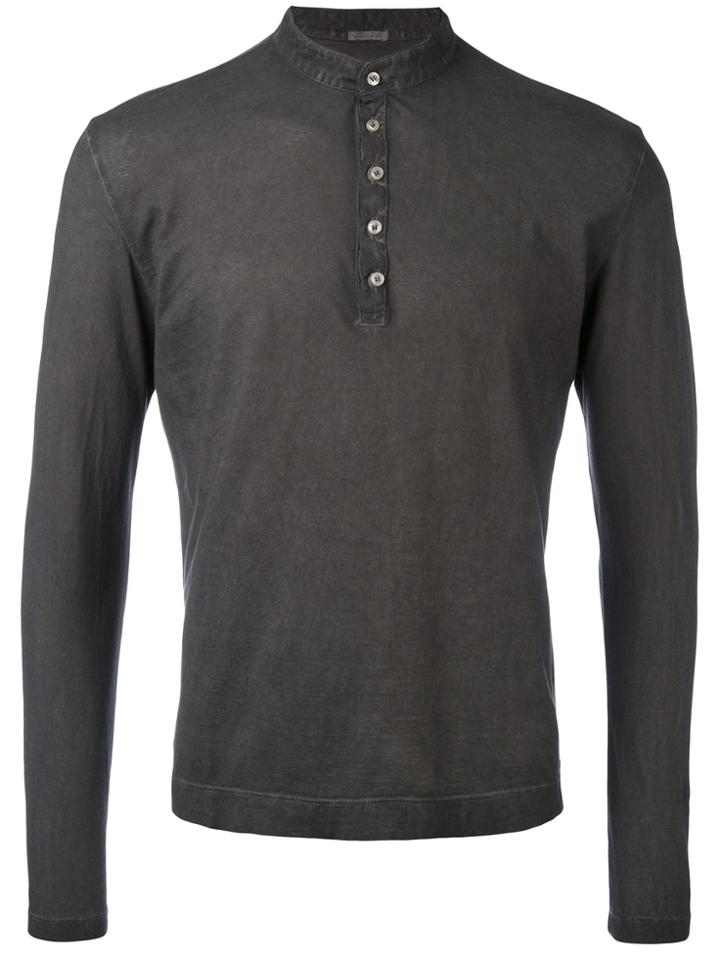 Massimo Alba Buttoned Sweatshirt - Grey