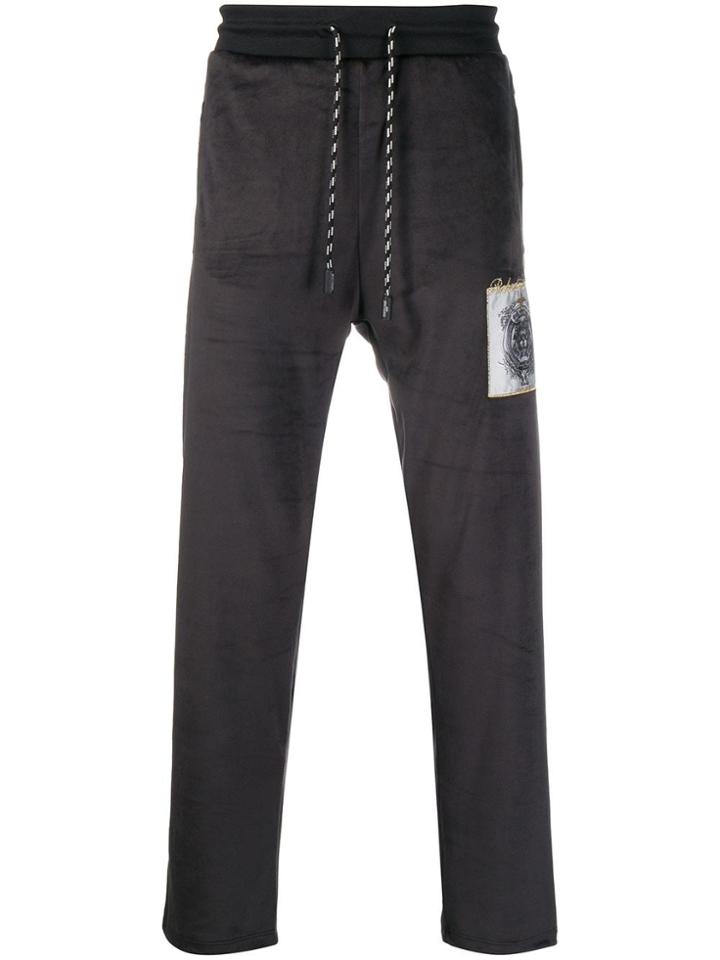 Roberto Cavalli Embroidered Logo Patch Track Trousers - Black