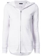 Atm Anthony Thomas Melillo Zipped Hooded Sweater - Pink & Purple
