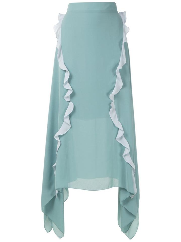 Olympiah Mix Mosaicos Ruffle Skirt - Green