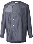 En Route Double Front Collarless Shirt, Men's, Size: 2, Grey, Cotton