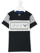 Armani Junior - Box Logo T-shirt - Kids - Cotton - 6 Yrs, Blue