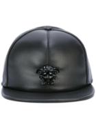 Versace Medusa Baseball Cap, Men's, Size: 57, Black, Calf Leather/polyester