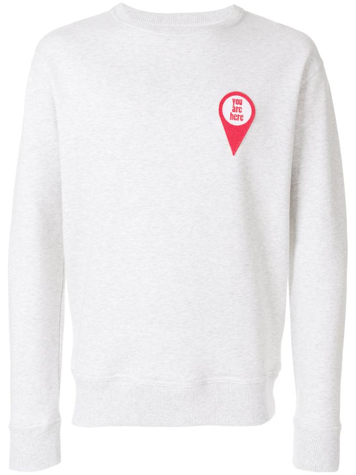 Ami Alexandre Mattiussi Crewneck Sweatshirt Red Patch You Are Here -