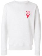 Ami Alexandre Mattiussi Crewneck Sweatshirt Red Patch You Are Here -