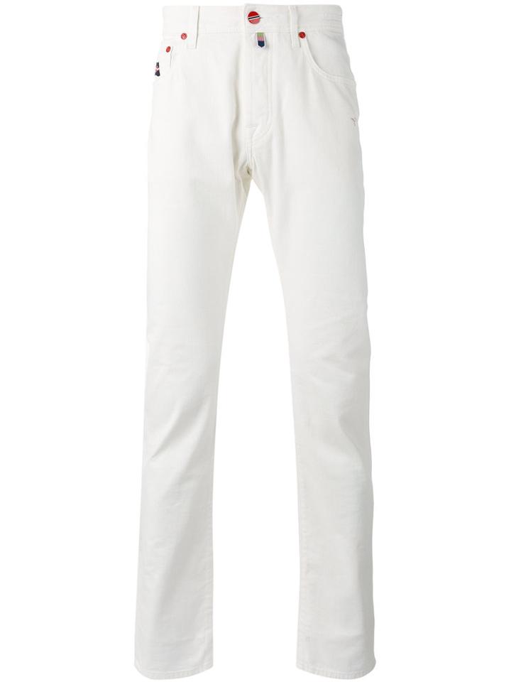 Jacob Cohen Slim-fit Jeans, Men's, Size: 36, White, Cotton/spandex/elastane