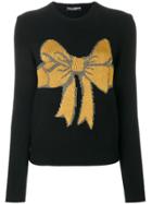 Dolce & Gabbana Bow Embroidered Jumper - Black