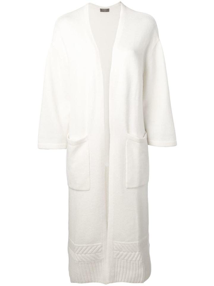 N.peal Zig Zag Patterned Cardigan - White