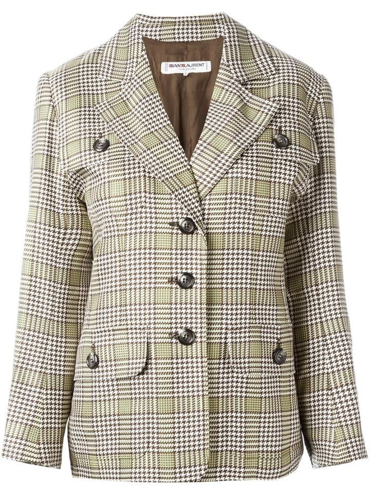 Yves Saint Laurent Vintage Houndstooth Check Blazer