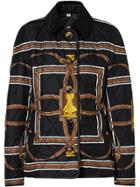 Burberry Scarf Print Quilted Jacket - Black