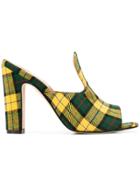 Paris Texas Checked Open Toe Sandals - Yellow