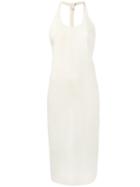 Tom Ford - Ring Detail Halter Dress - Women - Cotton - 40, White, Cotton