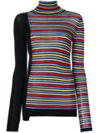 Sonia Rykiel Asymmetric Striped Jumper - Multicolour