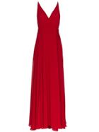 Reformation V Neck Strappy Callalilly Dress - Red