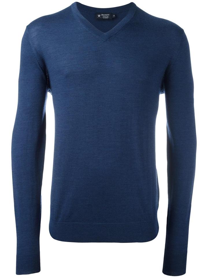 Hackett V-neck Jumper - Blue
