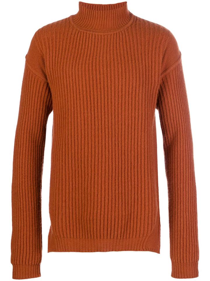Rick Owens Fisherman Turtleneck Sweater - Yellow & Orange