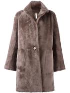 Helmut Lang Reversible Shearling Coat, Women's, Size: Xs, Brown, Sheep Skin/shearling