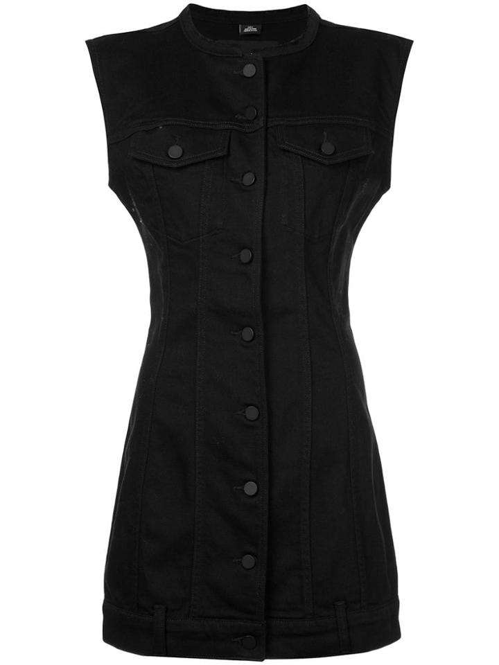 Alexander Wang Denim Buttoned Dress - Black