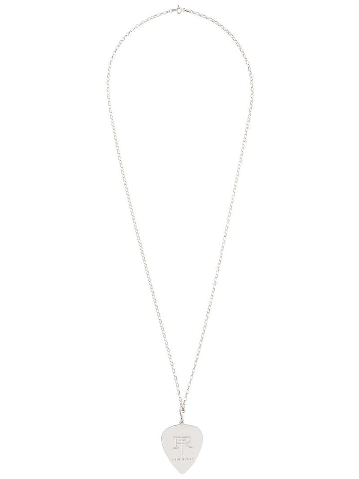 True Rocks 'giant Plectrum' Necklace, Adult Unisex, Metallic