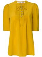Mcq Alexander Mcqueen Front Bow-tie Blouse - Yellow & Orange