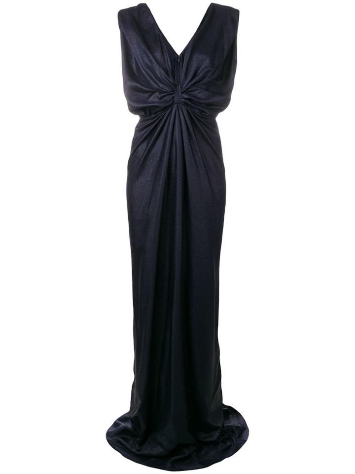 Rhea Costa Front Knot Gown - Blue
