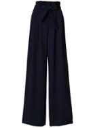 L'autre Chose Tie Waist Wide-leg Trousers - Blue