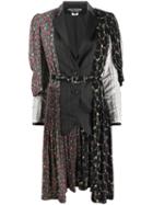 Junya Watanabe Panelled Belted Coat - Black