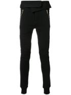 Balmain Rolled Waistband Joggers - Black