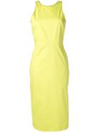 Pinko Side Slit Fitted Dress - Yellow