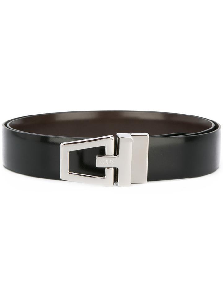 Tod's Buckled Belt, Men's, Size: 95, Black, Leather