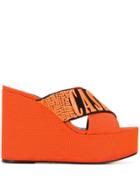 Casadei Logomania Wedges - Orange