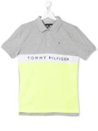 Tommy Hilfiger Junior Logo Print Polo Shirt - Grey