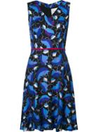 Carolina Herrera Sleeveless Leaf Print Dress