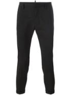 Dsquared2 Cropped Trousers, Men's, Size: 50, Black, Cotton/polyester/spandex/elastane/virgin Wool