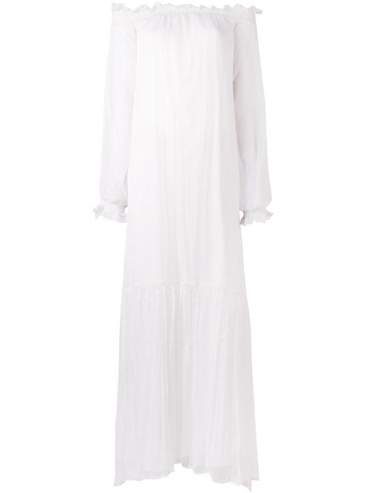 P.a.r.o.s.h. - Shock Maxi Dress - Women - Silk/polyester - S, White, Silk/polyester
